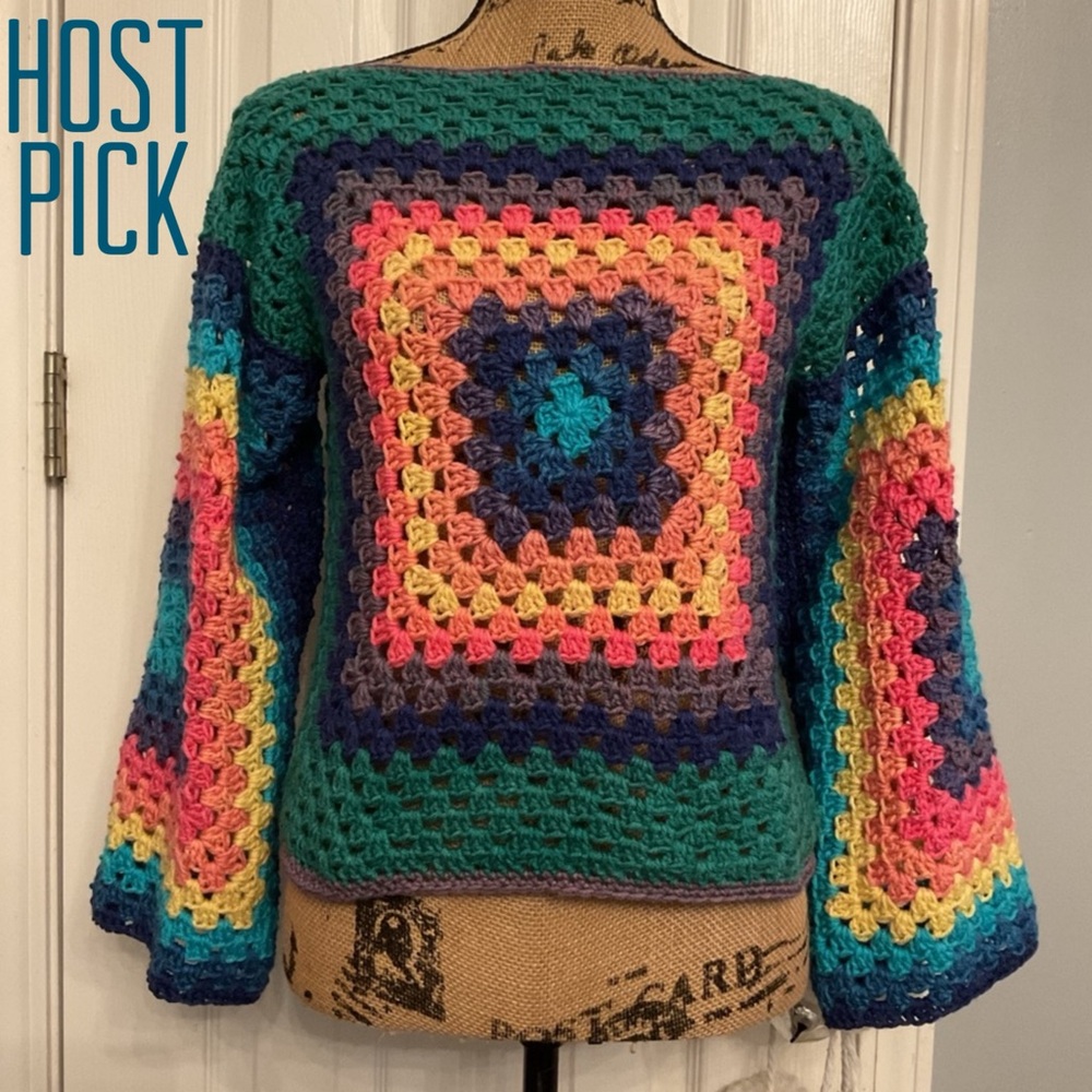 Boho Crochet Pullover